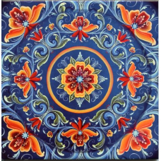 Ceramic Tile - Lise Lorentzen Rosemaling